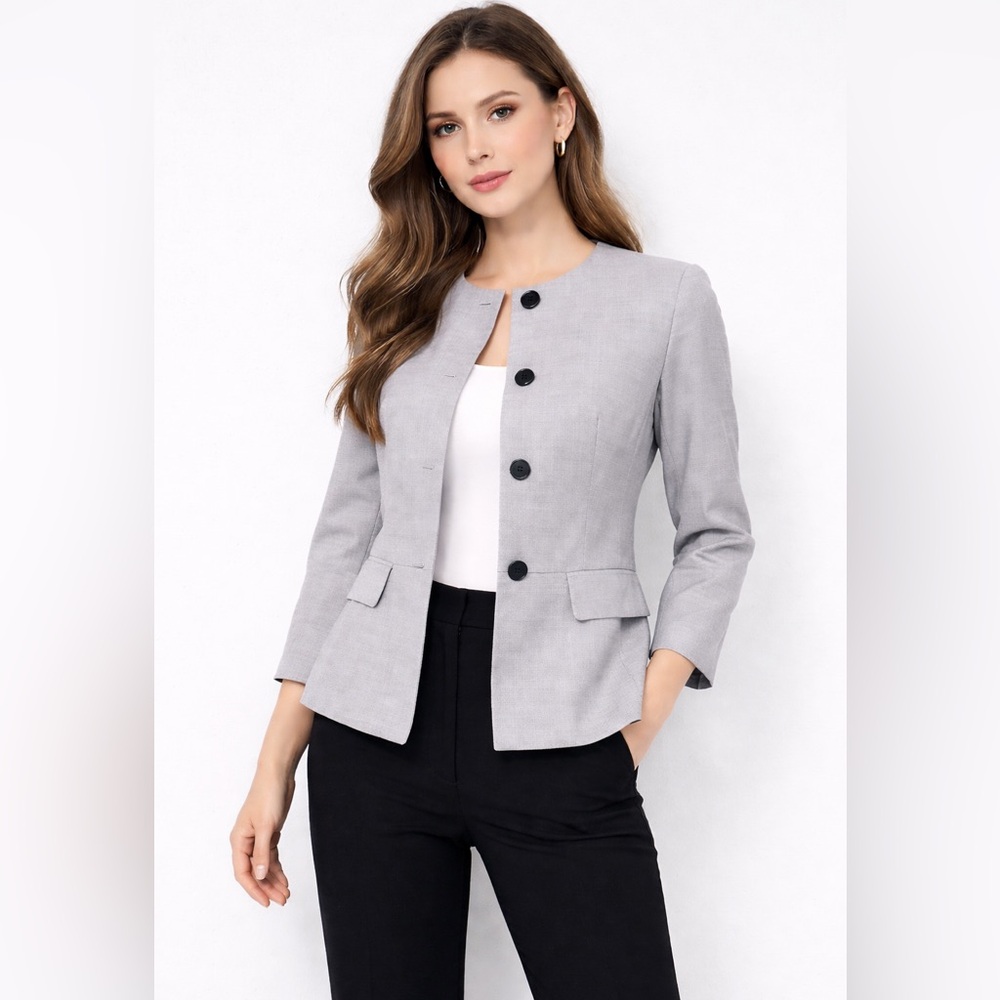 Ann Taylor Light Gray Women's Blazer